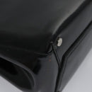 Salvatore Ferragamo Vala Hand Bag Enamel Black Auth bs22866-15