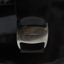 Salvatore Ferragamo Vala Hand Bag Enamel Black Auth bs22866-10