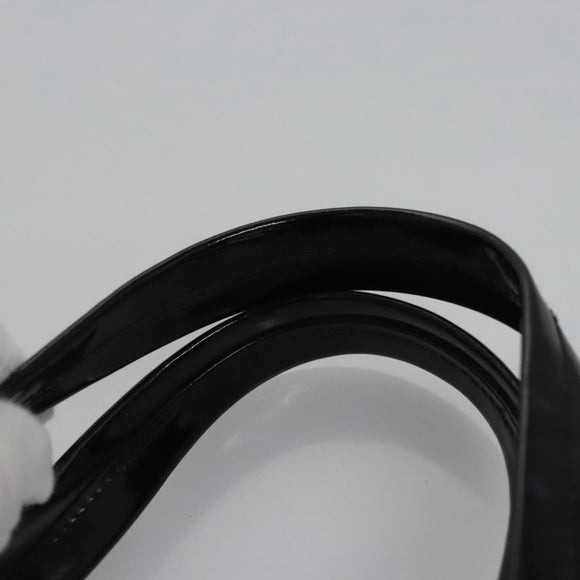 Salvatore Ferragamo Vala Hand Bag Enamel Black Auth bs22866