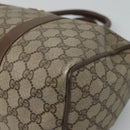 GUCCI GG Supreme Web Sherry Line Boston Bag PVC Beige Green Red Auth bs22874-9