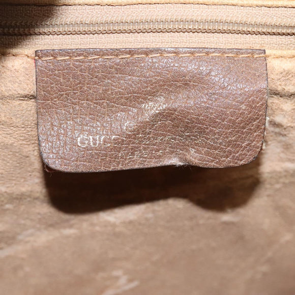 GUCCI GG Supreme Web Sherry Line Boston Bag PVC Beige Green Red Auth bs22874