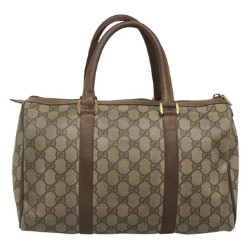 GUCCI GG Supreme Web Sherry Line Boston Bag PVC Beige Green Red Auth bs22874 - 0