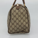 GUCCI GG Supreme Web Sherry Line Boston Bag PVC Beige Green Red Auth bs22874-3