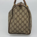 GUCCI GG Supreme Web Sherry Line Boston Bag PVC Beige Green Red Auth bs22874-4
