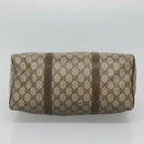 GUCCI GG Supreme Web Sherry Line Boston Bag PVC Beige Green Red Auth bs22874-5