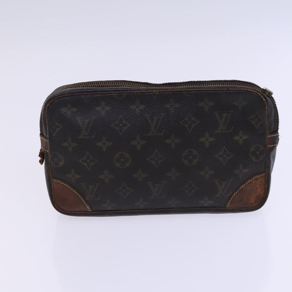 LOUIS VUITTON Monogram Clutch Bag 2 Set LV Auth bs22909