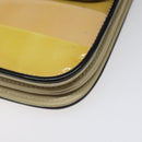 CHANEL Chain Shoulder Bag Patent leather Yellow Gold CC Auth bs22911-14