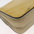 CHANEL Chain Shoulder Bag Patent leather Yellow Gold CC Auth bs22911-9
