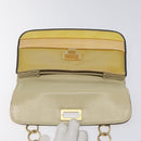 CHANEL Chain Shoulder Bag Patent leather Yellow Gold CC Auth bs22911-10