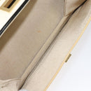 CHANEL Chain Shoulder Bag Patent leather Yellow Gold CC Auth bs22911-22