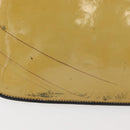 CHANEL Chain Shoulder Bag Patent leather Yellow Gold CC Auth bs22911-3