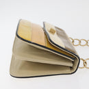 CHANEL Chain Shoulder Bag Patent leather Yellow Gold CC Auth bs22911-4