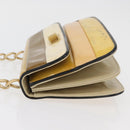 CHANEL Chain Shoulder Bag Patent leather Yellow Gold CC Auth bs22911-6