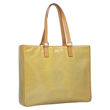 LOUIS VUITTON Monogram Vernis Columbus Tote Bag Gris M91028 LV Auth bs22929