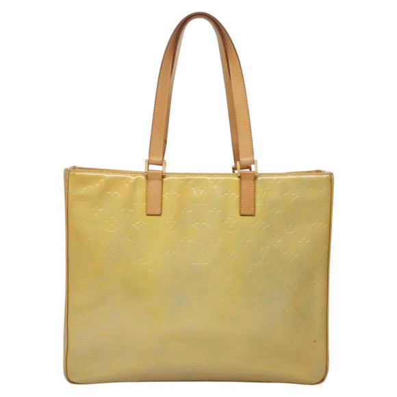 LOUIS VUITTON Monogram Vernis Columbus Tote Bag Gris M91028 LV Auth bs22929