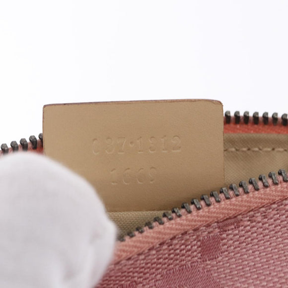 GUCCI GG Canvas Waist bag Pink Silver 037 1312 Auth bs22943