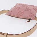 GUCCI GG Canvas Waist bag Pink Silver 037 1312 Auth bs22943-6