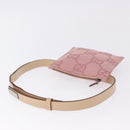 GUCCI GG Canvas Waist bag Pink Silver 037 1312 Auth bs22943-7