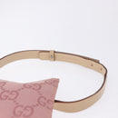 GUCCI GG Canvas Waist bag Pink Silver 037 1312 Auth bs22943-8