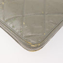 CHANEL Tote Bag Patent leather Gray CC Auth bs22950-16