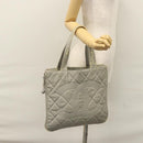 CHANEL Tote Bag Patent leather Gray CC Auth bs22950-21