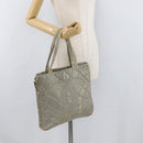 CHANEL Tote Bag Patent leather Gray CC Auth bs22950-23