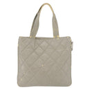 CHANEL Tote Bag Patent leather Gray CC Auth bs22950-2