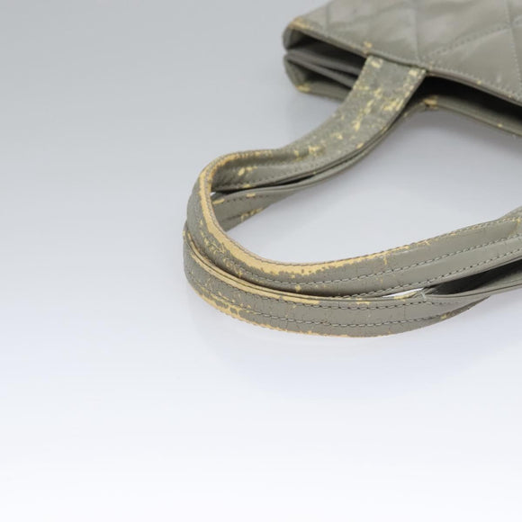 CHANEL Tote Bag Patent leather Gray CC Auth bs22950