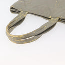 CHANEL Tote Bag Patent leather Gray CC Auth bs22950-7