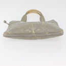 CHANEL Tote Bag Patent leather Gray CC Auth bs22950-5