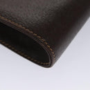 BALLY Chain Shoulder Bag Leather Brown Gold Auth bs22953-17