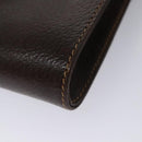 BALLY Chain Shoulder Bag Leather Brown Gold Auth bs22953-18