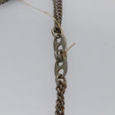 BALLY Chain Shoulder Bag Leather Brown Gold Auth bs22953-8