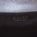 BALLY Chain Shoulder Bag Leather Brown Gold Auth bs22953-19