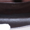 BALLY Chain Shoulder Bag Leather Brown Gold Auth bs22953-12