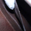 BALLY Chain Shoulder Bag Leather Brown Gold Auth bs22953-22