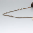 BALLY Chain Shoulder Bag Leather Brown Gold Auth bs22953-7