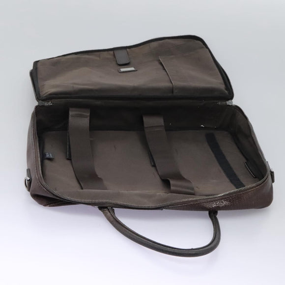 FENDI Hand Bag Leather Brown Auth bs22958