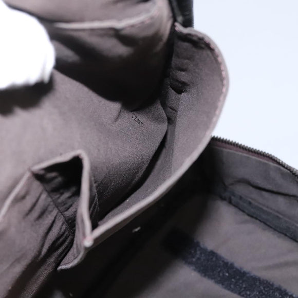 FENDI Hand Bag Leather Brown Auth bs22958