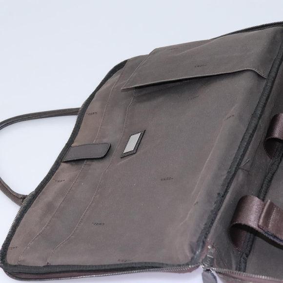 FENDI Hand Bag Leather Brown Auth bs22958