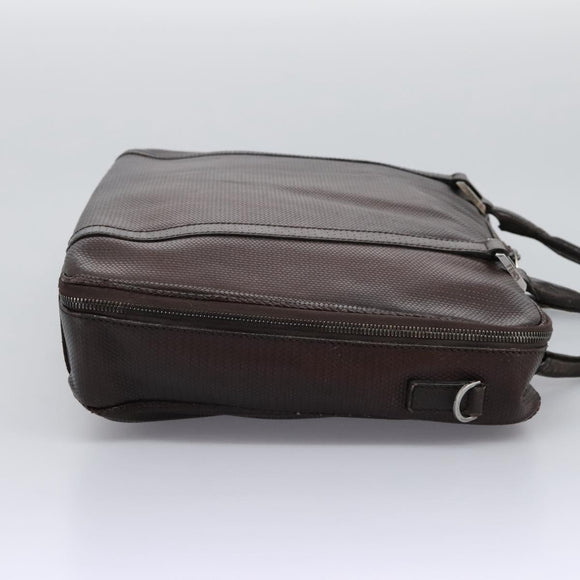 FENDI Hand Bag Leather Brown Auth bs22958