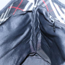 Burberrys Nova Check Blue Label Tote Bag Nylon Black Silver Auth bs22959-18