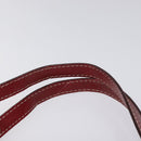 BURBERRY Nova Check Blue Label Hand Bag Nylon Red Silver Auth bs22960-8