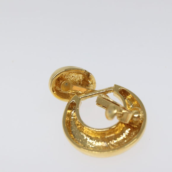 SAINT LAURENT Earring Earring Metal Gold Auth bs22968