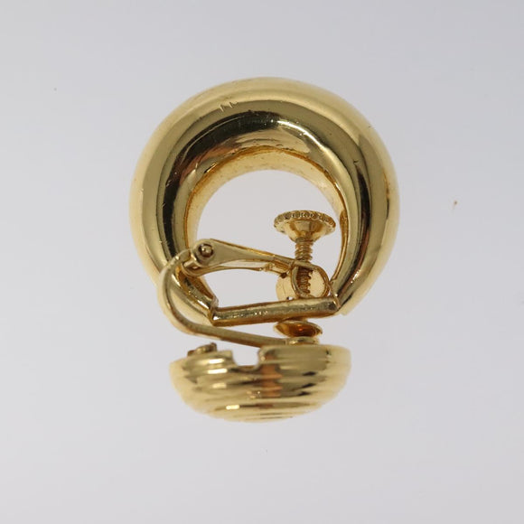 SAINT LAURENT Earring Earring Metal Gold Auth bs22968