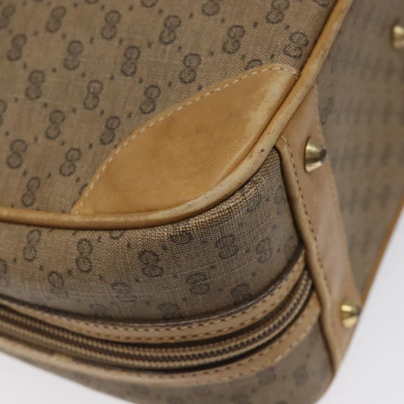 GUCCI Micro GG Supreme Hand Bag PVC Leather Beige Gold 000 39 0030 Auth bs22970
