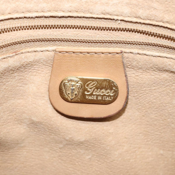 GUCCI Micro GG Supreme Hand Bag PVC Leather Beige Gold 000 39 0030 Auth bs22970
