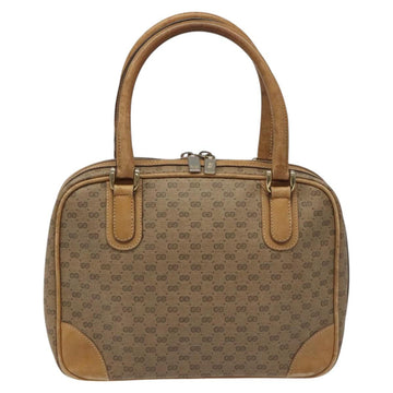 GUCCI Micro GG Supreme Hand Bag PVC Leather Beige Gold 000 39 0030 Auth bs22970 - 0