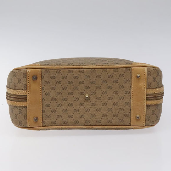 GUCCI Micro GG Supreme Hand Bag PVC Leather Beige Gold 000 39 0030 Auth bs22970