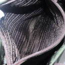 PRADA Tote Bag Nylon Khaki Brown Silver Auth bs22976-22